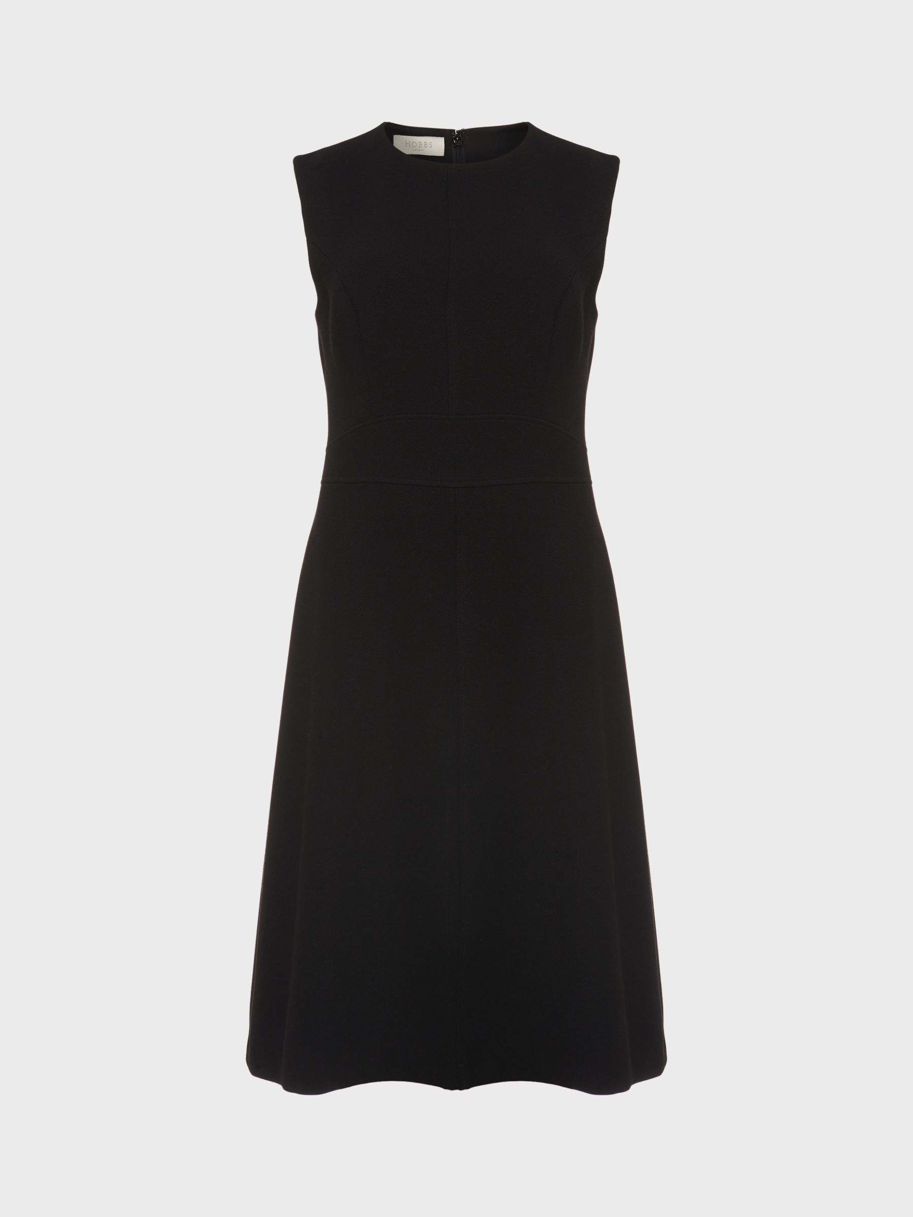 Hobbs Petite Ophelia Sleeveless Dress, Black at John Lewis & Partners