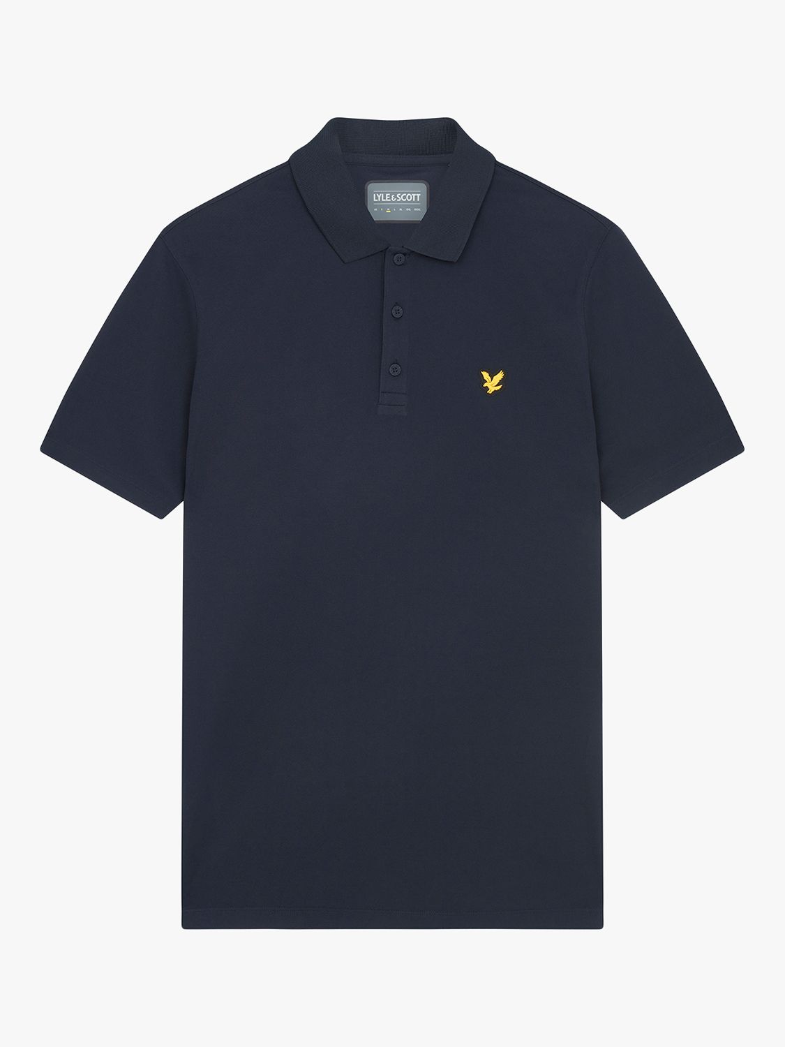 Lyle & Scott Golf Tech Short Sleeve Polo Top, Z271 Dark Navy at John ...