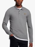 Lyle & Scott Long Sleeve Polo Shirt, T28 Mid Grey Marl