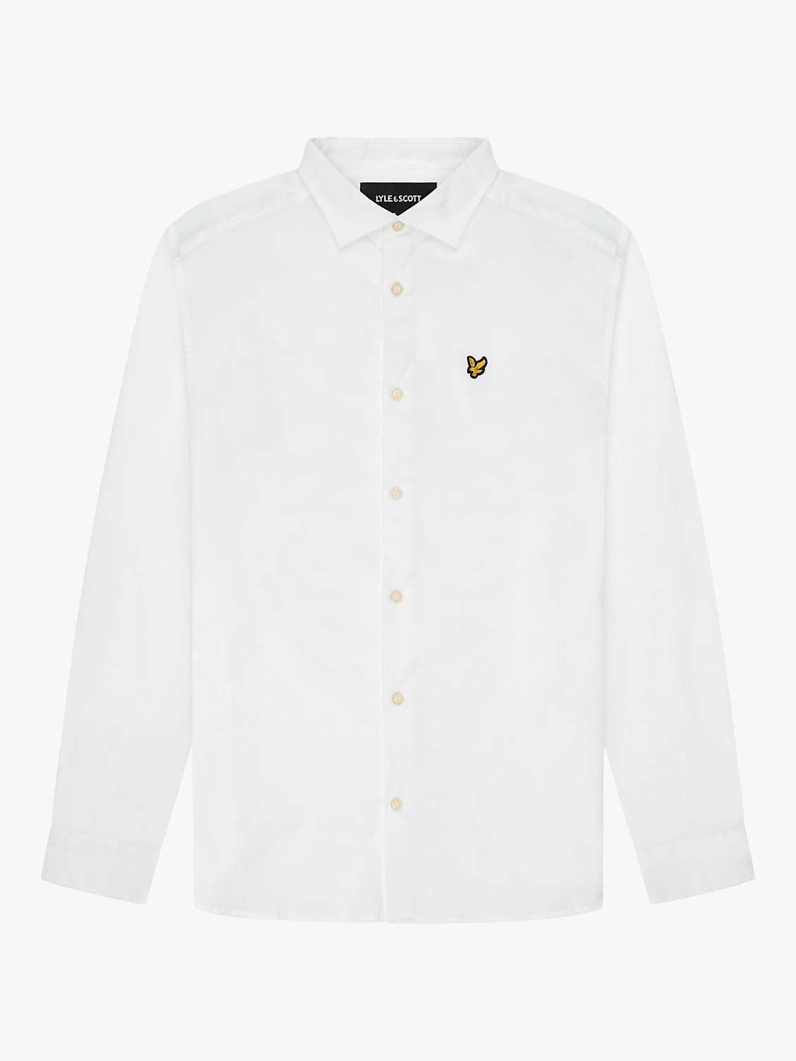 Buy Lyle & Scott Long Sleeve Poplin Shirt, White Online at johnlewis.com