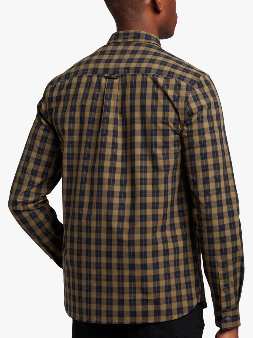 Buy Lyle & Scott Poplin Check Shirt, W753 Black/Olive Online at johnlewis.com