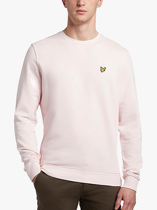 Lyle & Scott Logo Crew Neck Cotton Sweatshirt, Light Pink