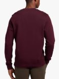 Lyle & Scott Logo Crew Neck Cotton Sweatshirt, Burgundy