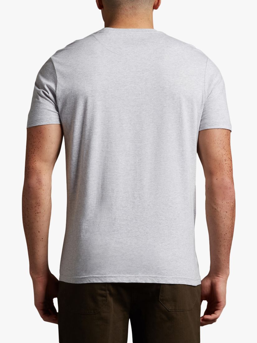 Lyle & Scott Plain Crew Neck T-Shirt, Light Grey Marl, XS