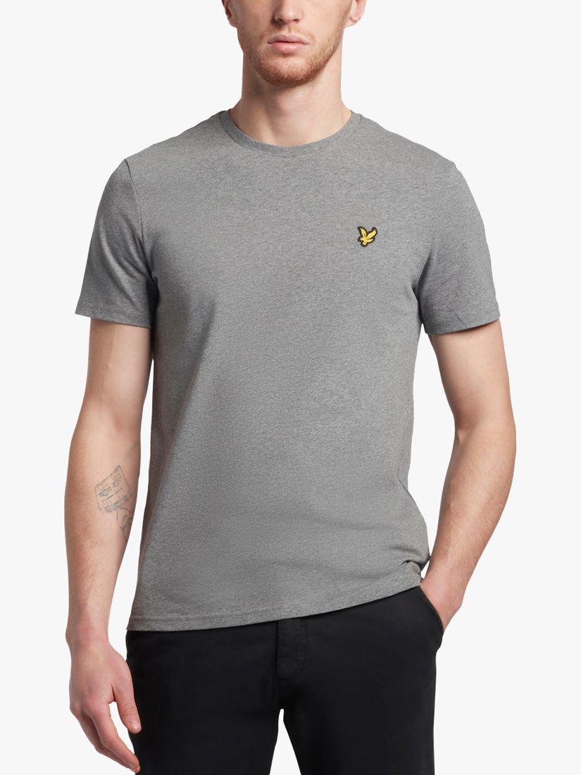 Lyle & Scott Plain Crew Neck T-Shirt, Mid Grey Marl