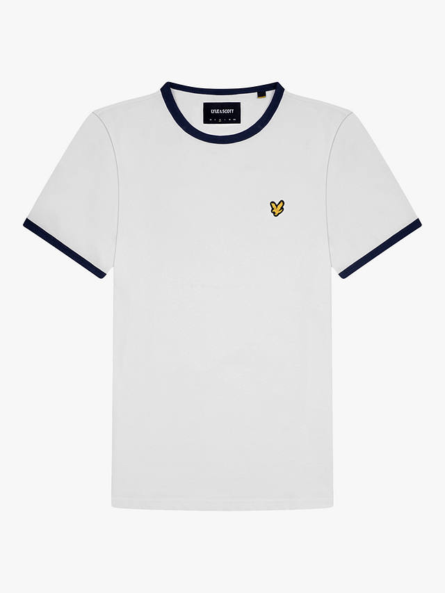 Lyle & Scott Ringer T-Shirt, White/Navy