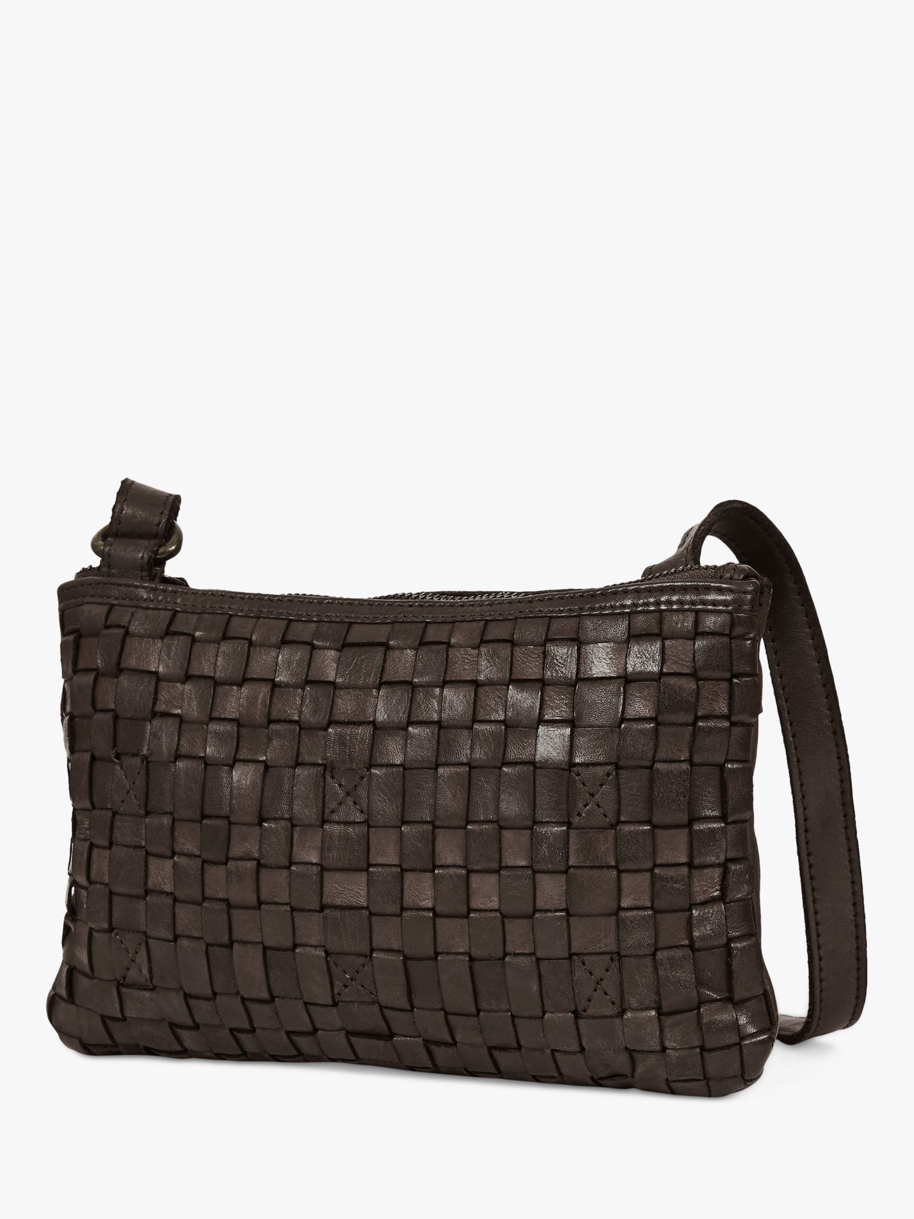 Woven Leather Crossbody Bag