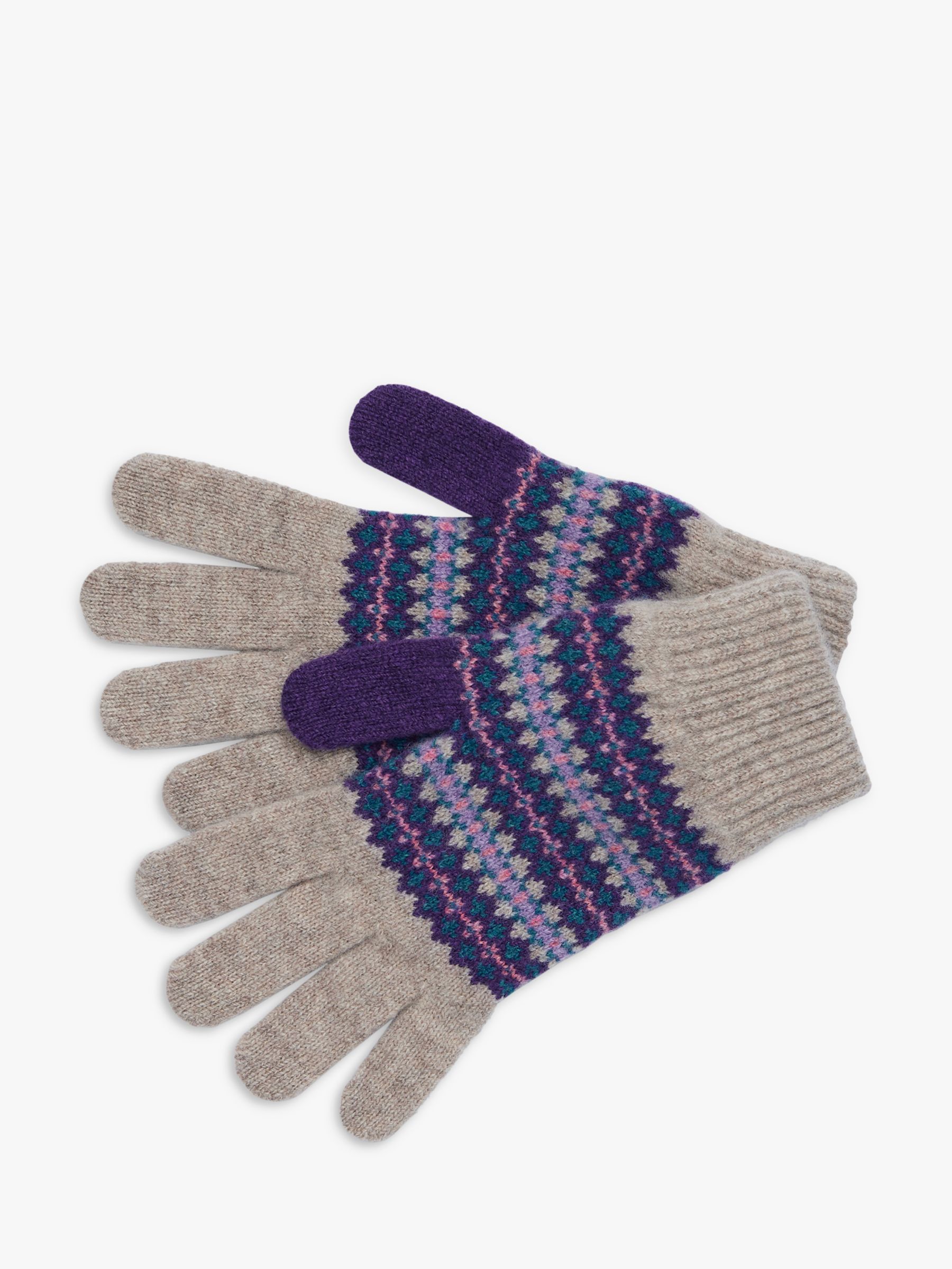 Fair Isle Lochinver Hat, Scarf & Gloves Set in Olive