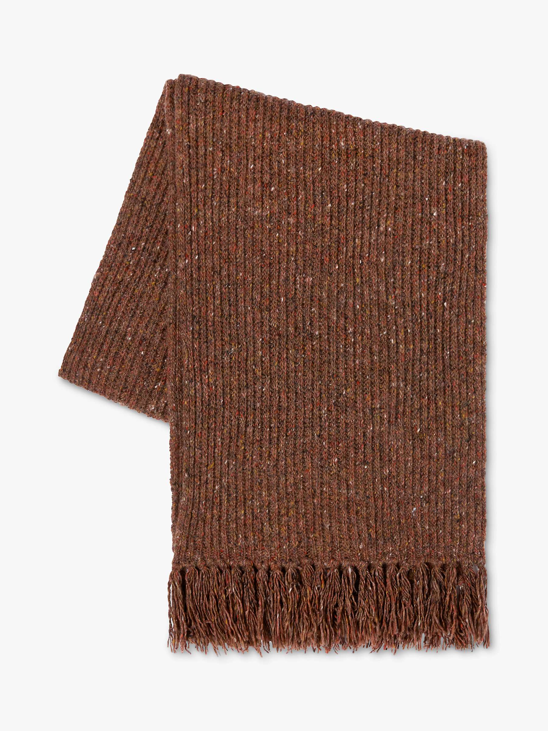 Buy Celtic & Co. Donegal Rib Scarf, Rust Online at johnlewis.com
