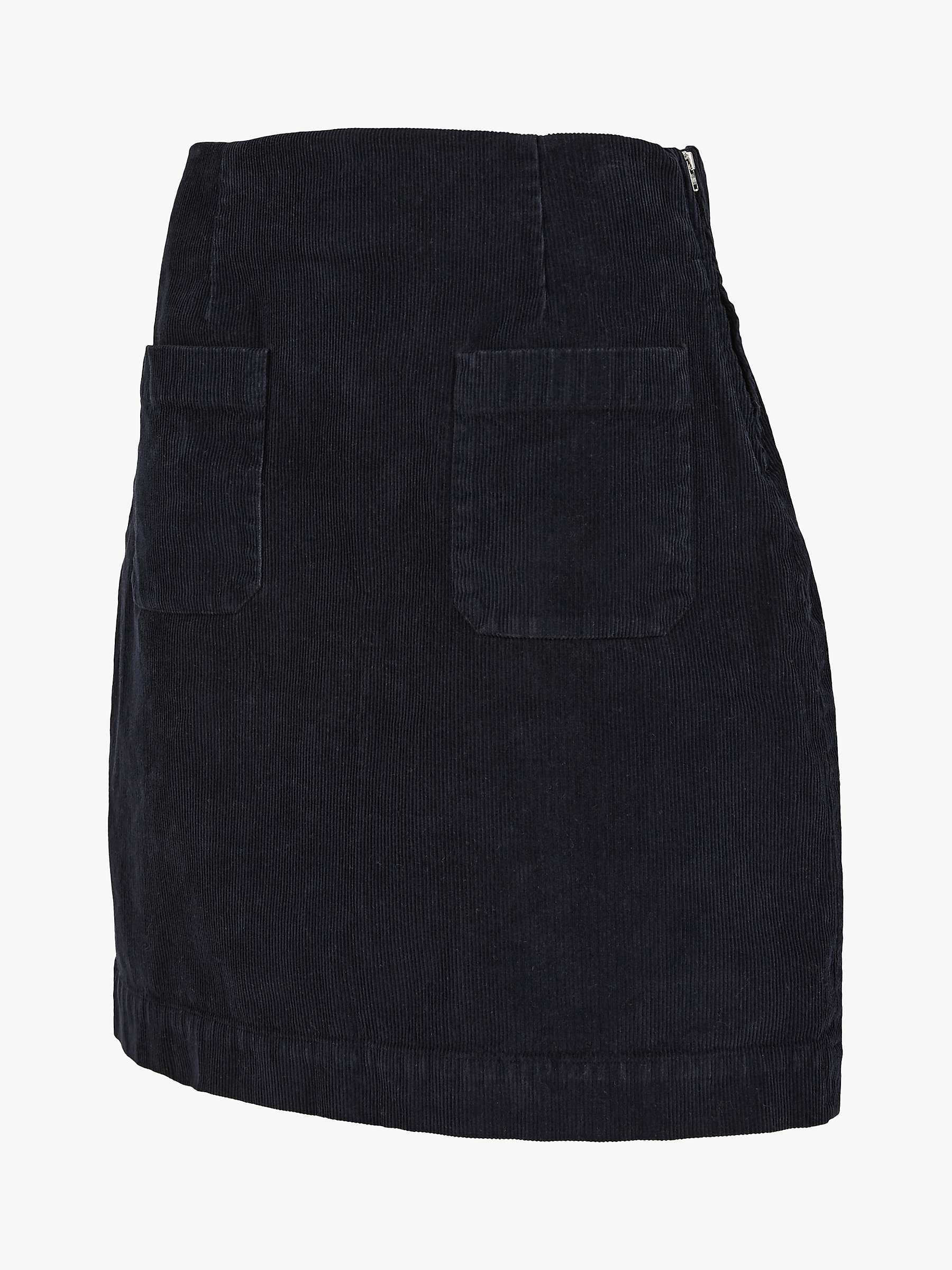 Buy Celtic & Co. Cotton Corduroy Knee Length Skirt, Dark Navy Online at johnlewis.com