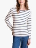 Celtic & Co. Stripe Long Sleeve T-Shirt, Chalk/Navy