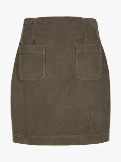 Celtic & Co. Cotton Corduroy Knee Length Skirt, Mushroom, 8