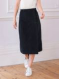 Celtic & Co. Cotton Corduroy Wrap Skirt, Dark Navy