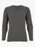 Celtic & Co. Organic Cotton Long Sleeve Jersey T-Shirt, Charcoal Marl