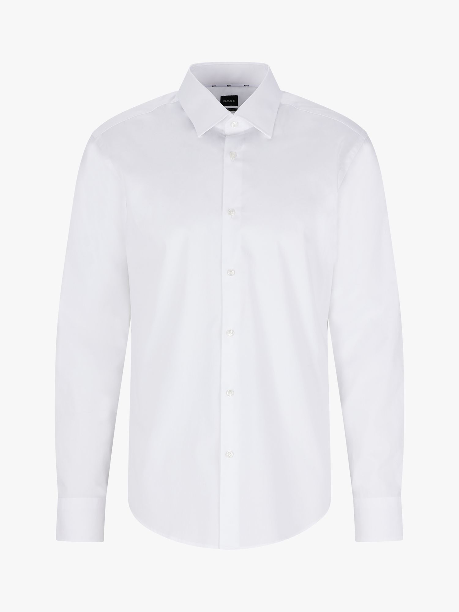 HUGO Joey Kent Collar Long Sleeve Shirt, White, 15