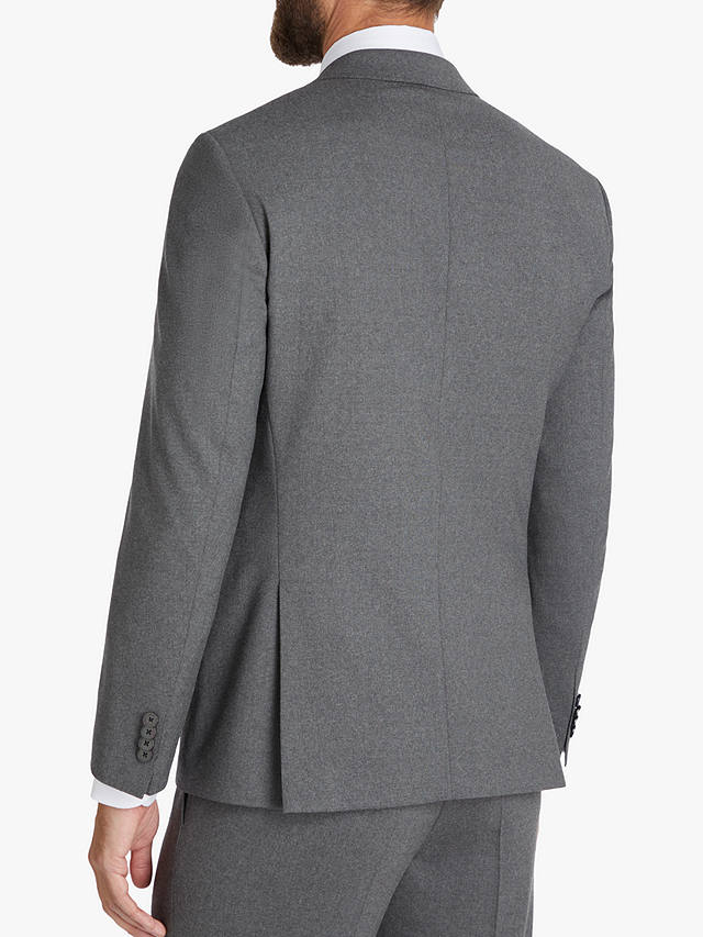 BOSS Huge Virgin Wool Slim Fit Suit Jacket, Medium Grey at John Lewis ...