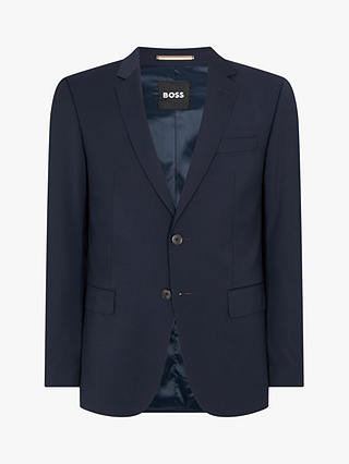 HUGO Virgin Wool Slim Fit Suit Jacket, Dark Blue