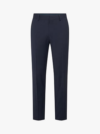 HUGO Genius Virgin Wool Blend Slim Fit Suit Trousers, Dark Blue