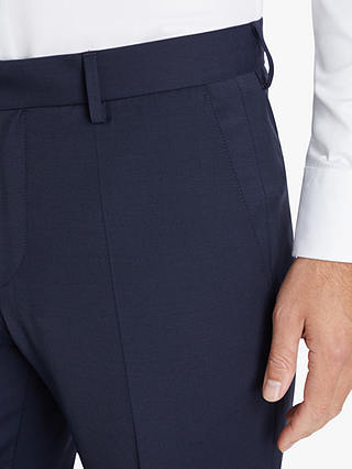 HUGO Genius Virgin Wool Blend Slim Fit Suit Trousers, Dark Blue