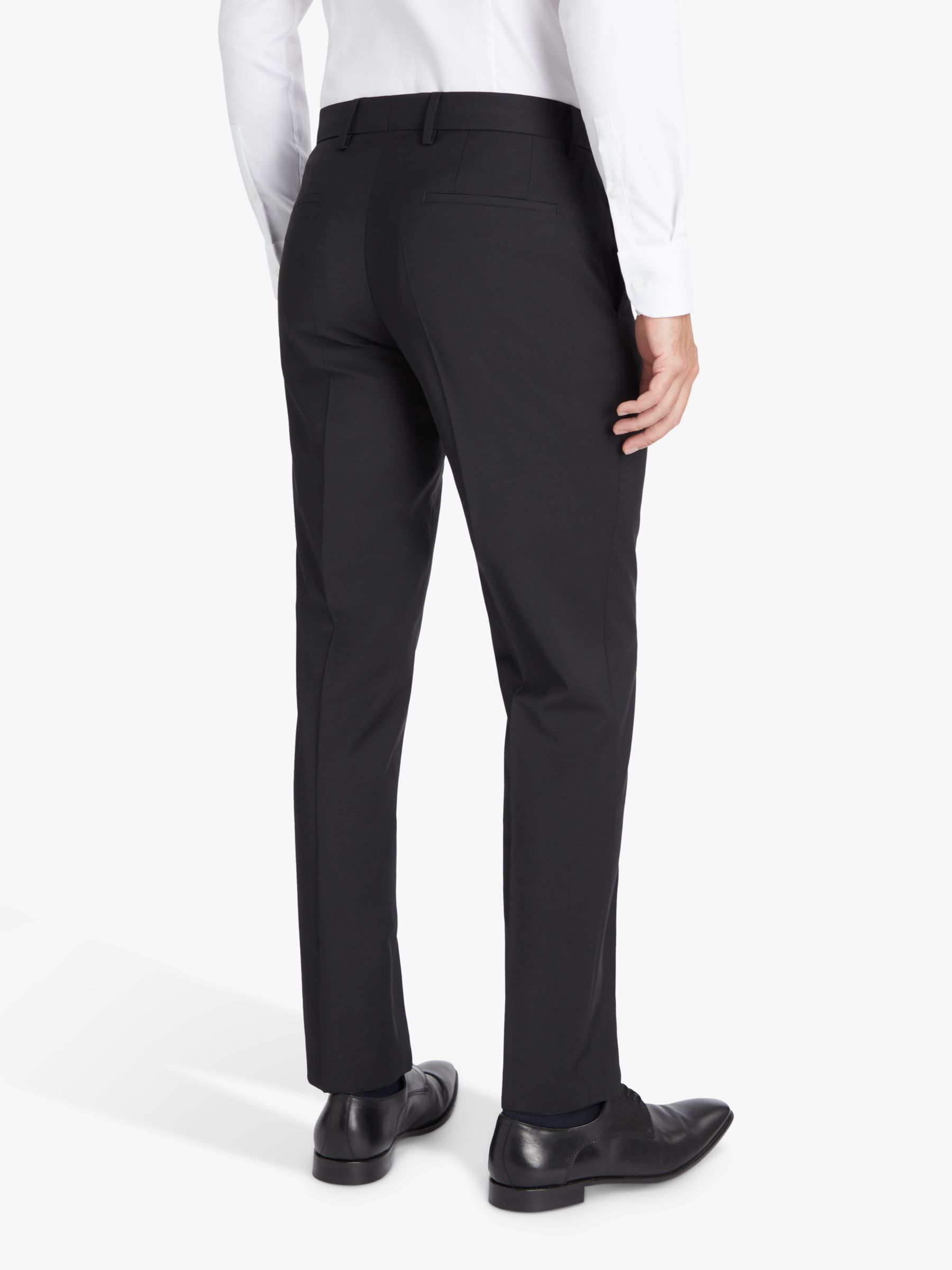 BOSS Genius Virgin Wool Slim Fit Suit Trousers, Black, 30R
