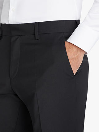 BOSS Genius Virgin Wool Slim Fit Suit Trousers, Black