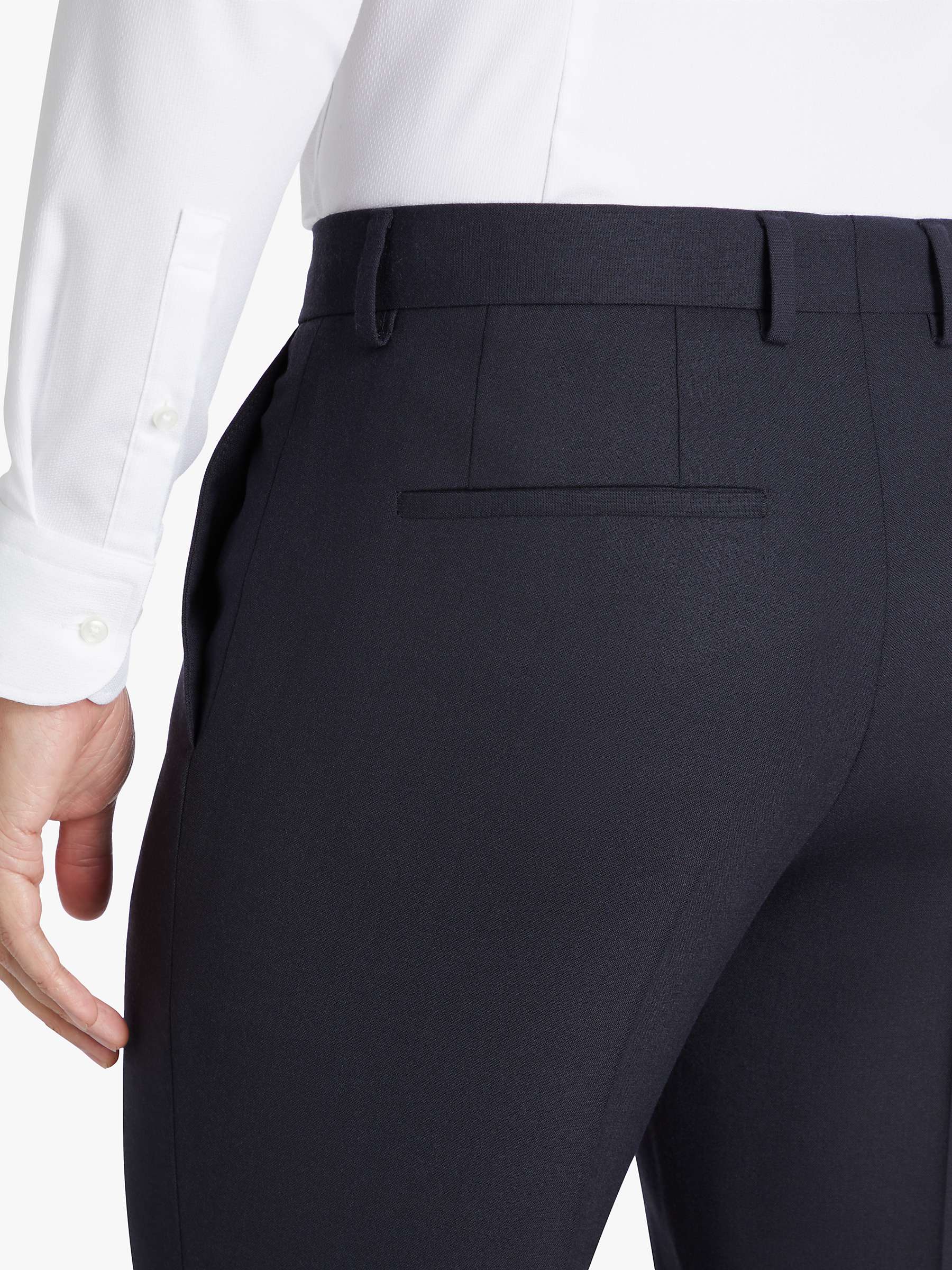 HUGO Genius Virgin Wool Blend Slim Fit Suit Trousers, Medium Grey at ...