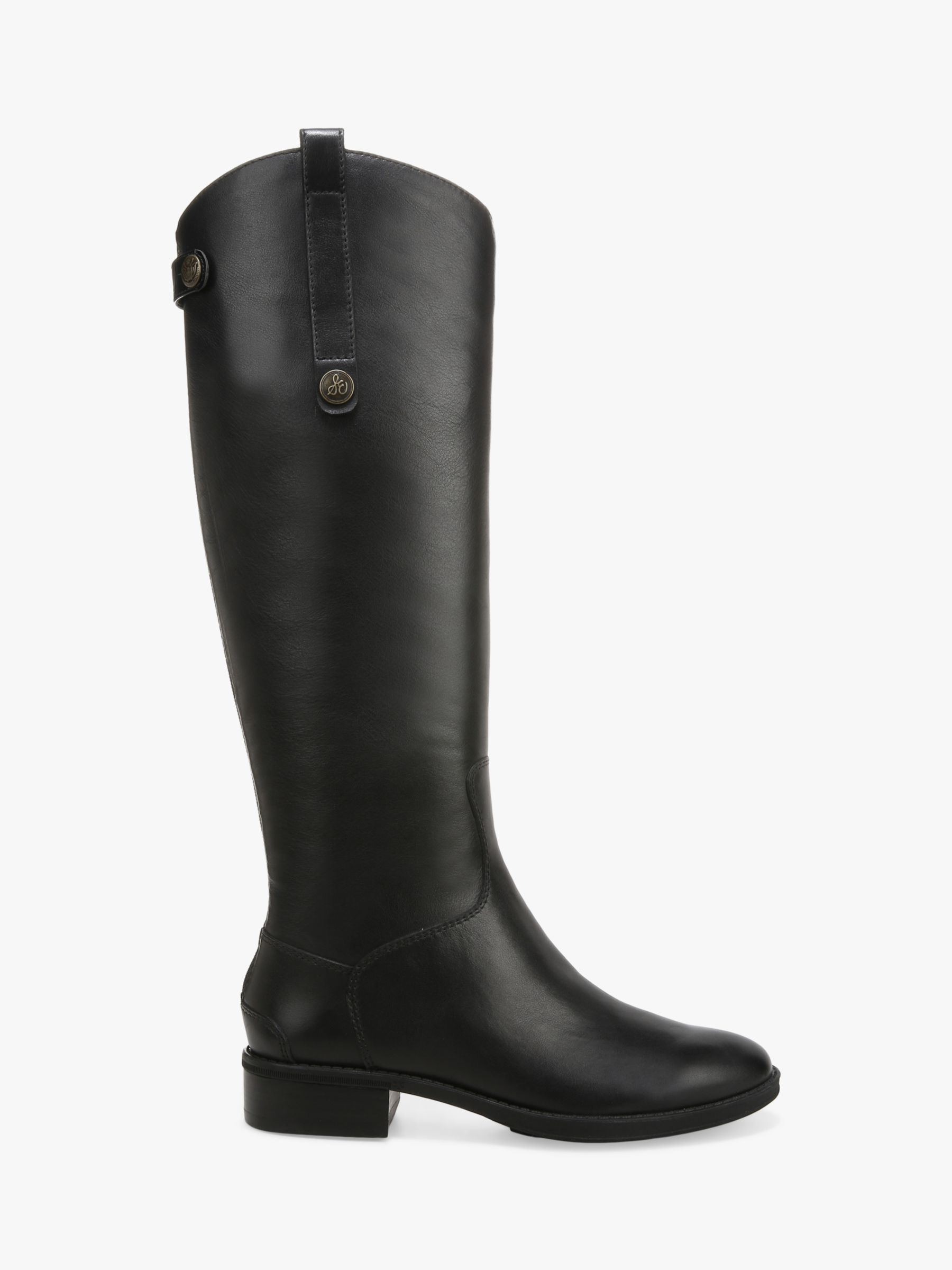 Sam Edelman Penny Classic Leather Riding Boots, Black Leather at John ...
