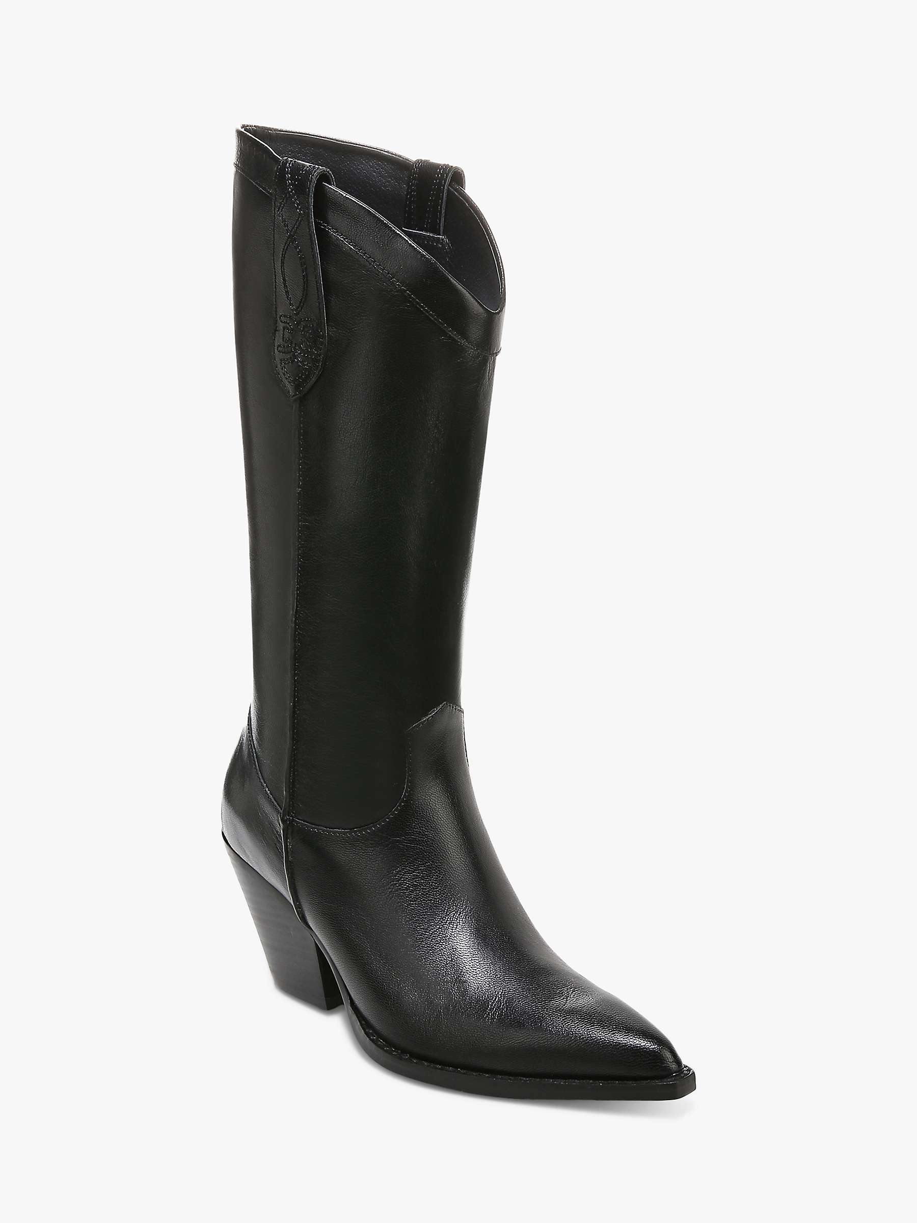 Buy Sam Edelman Jamie Leather Calf Boots, Black Online at johnlewis.com