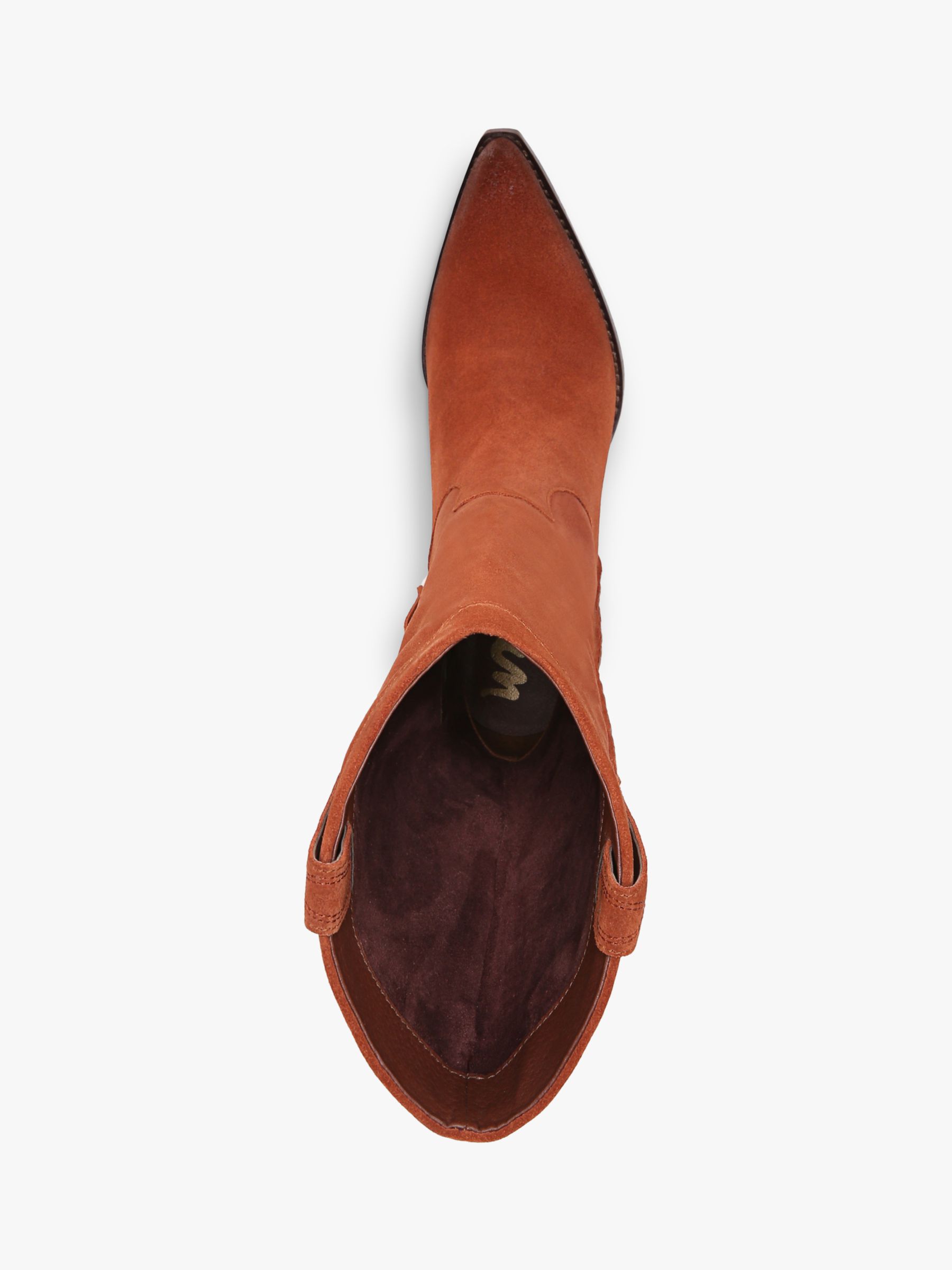 Sam Edelman Jamie Suede Calf Boots, Rust, 3