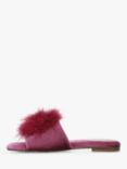 Sam Edelman Francie Pom Pom Velvet Slider Slippers, Magenta