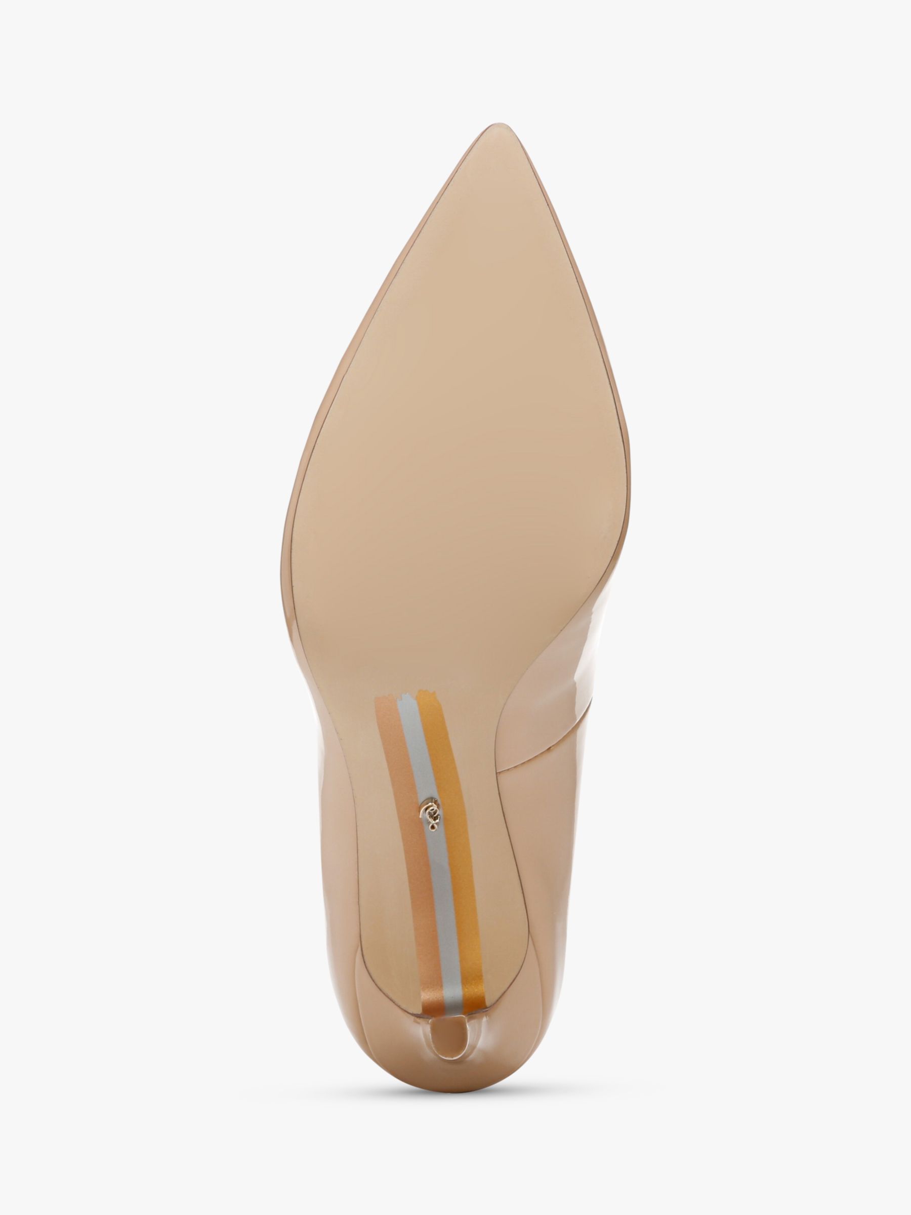 Sam Edelman Hazel Leather Pointed Toe Heeled Pumps, Nude Blush, 3