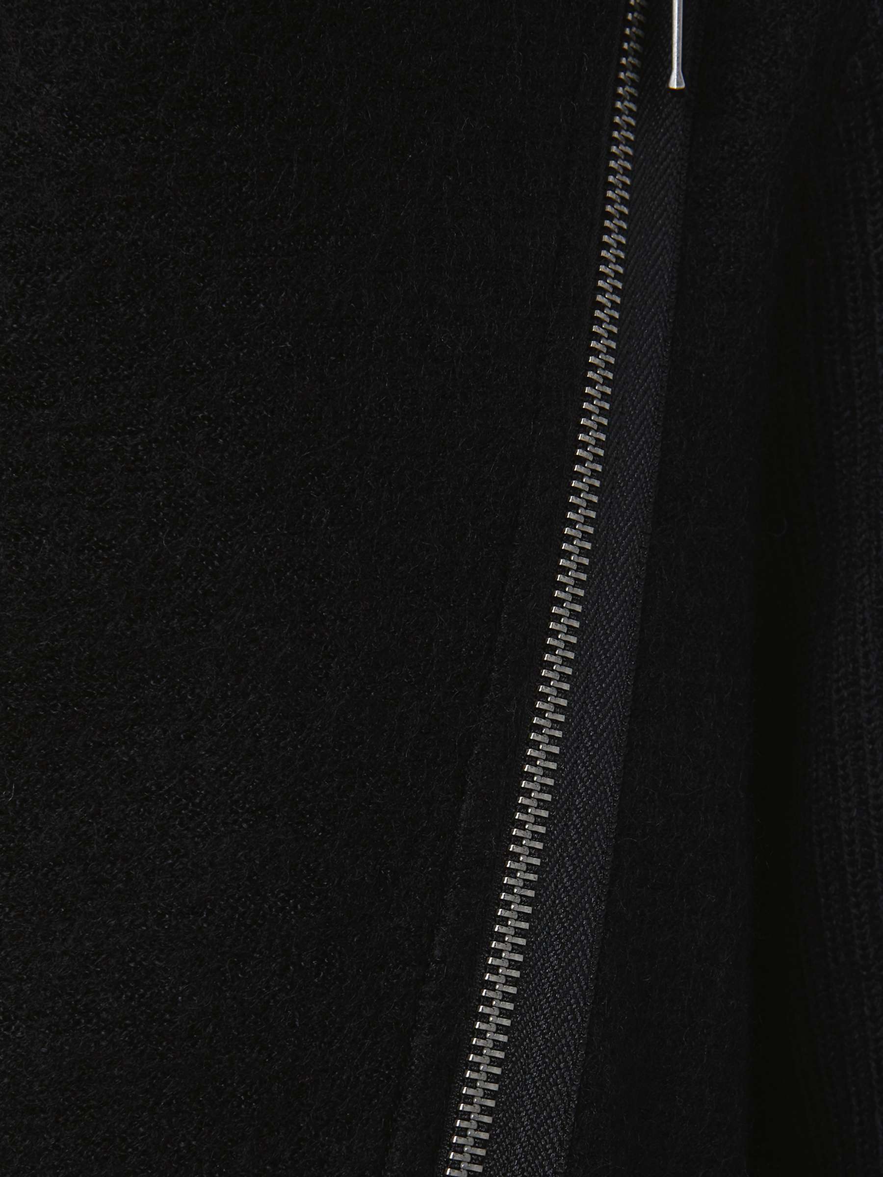Phase Eight Byanca Zip Up Knit Coat, Deep Black at John Lewis & Partners