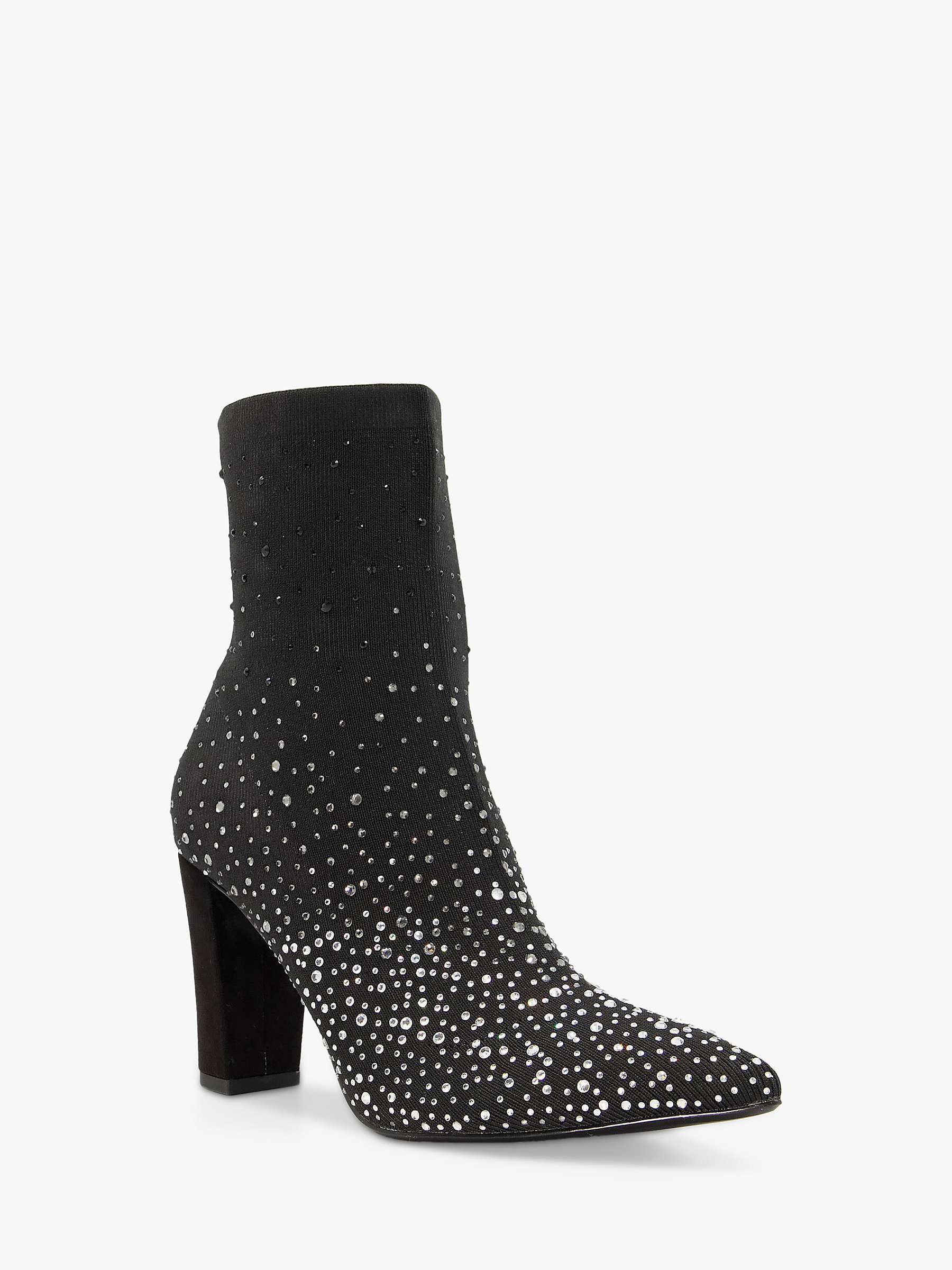 Buy Dune Odisha Diamante Embellished Ankle Boots, Black Online at johnlewis.com