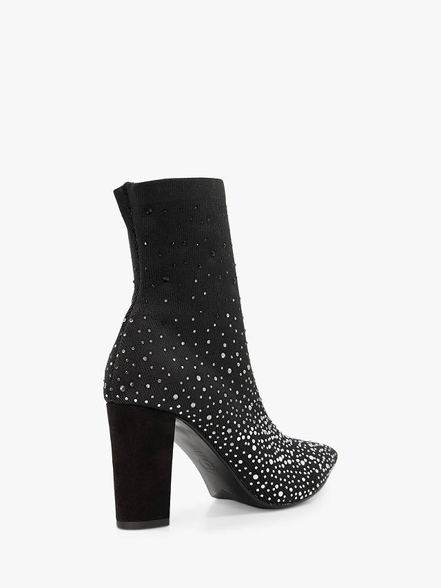 Dune Odisha Diamante Embellished Ankle Boots, Black