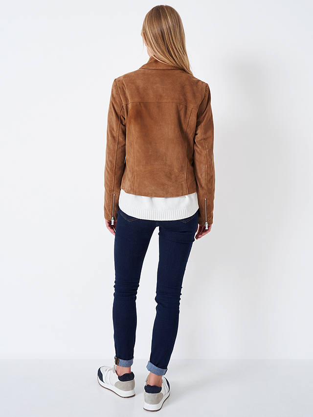 Crew Clothing Suede Jacket, Light Brown