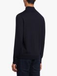 Farah Redchurch Slim Fit Merino Wool 1/4 Zip Knit Top, 412 True Navy