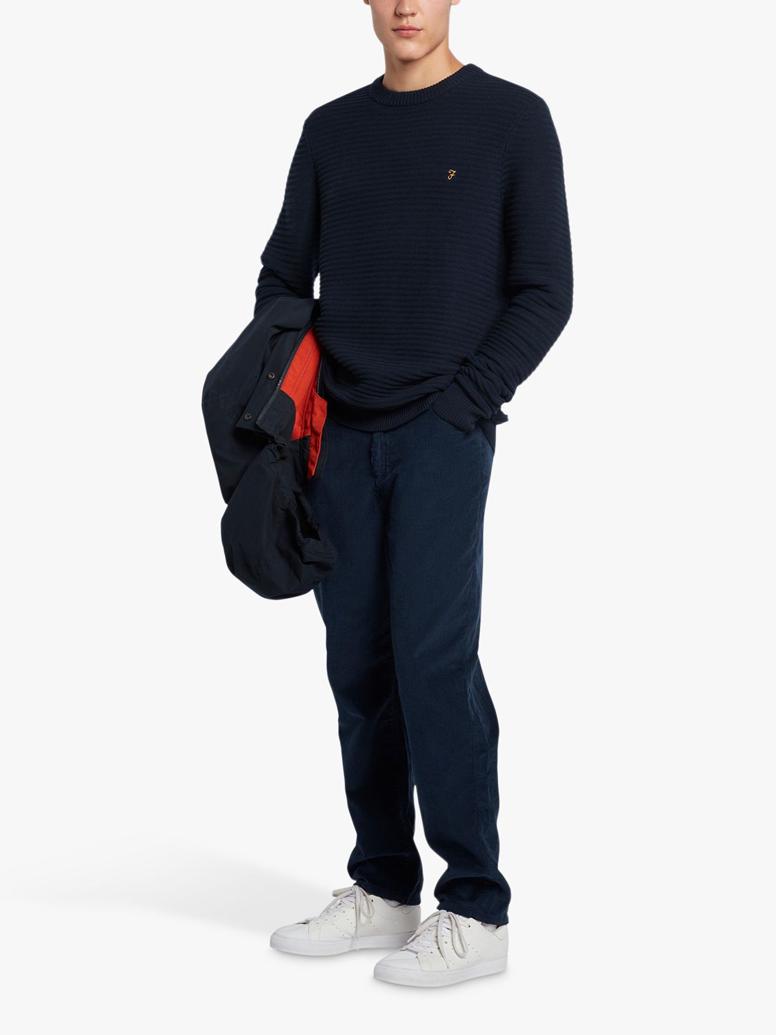 Farah Widnes Crew Jumper, 412 True Navy, S