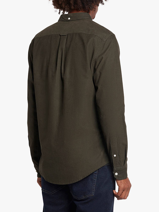 Farah Fontella Slim Fit Organic Cotton Cord Shirt, 357 Evergreen