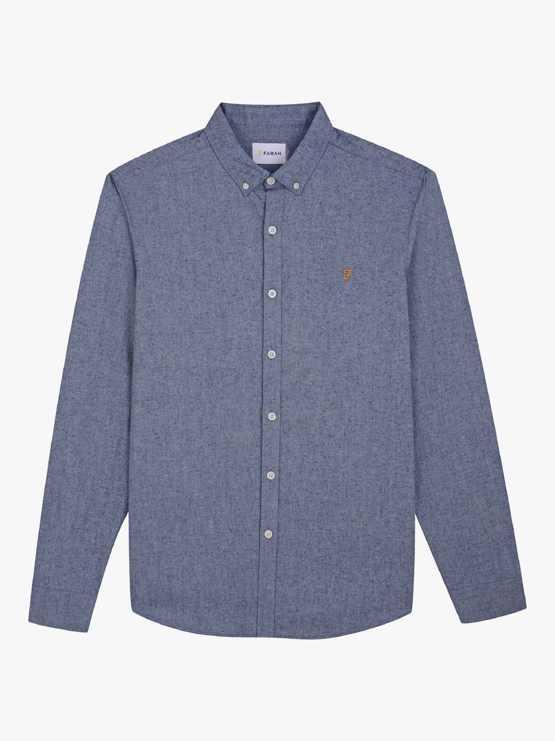 Farah Steen Slim Fit Organic Cotton Oxford Shirt, 985 Bb Blue Bell, S