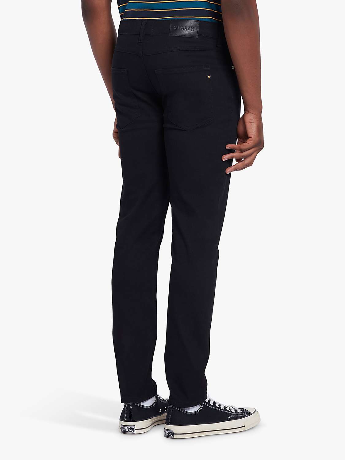 Buy Farah Drake Stretch Skinny Jeans, 010 Black Online at johnlewis.com
