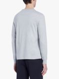 Farah Worthington Regular Fit Long Sleeve Organic Cotton T-Shirt, 043 Grey Marl