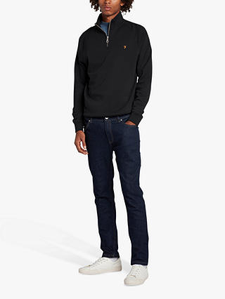 Farah Jim 1/4 Zip Jumper, Black