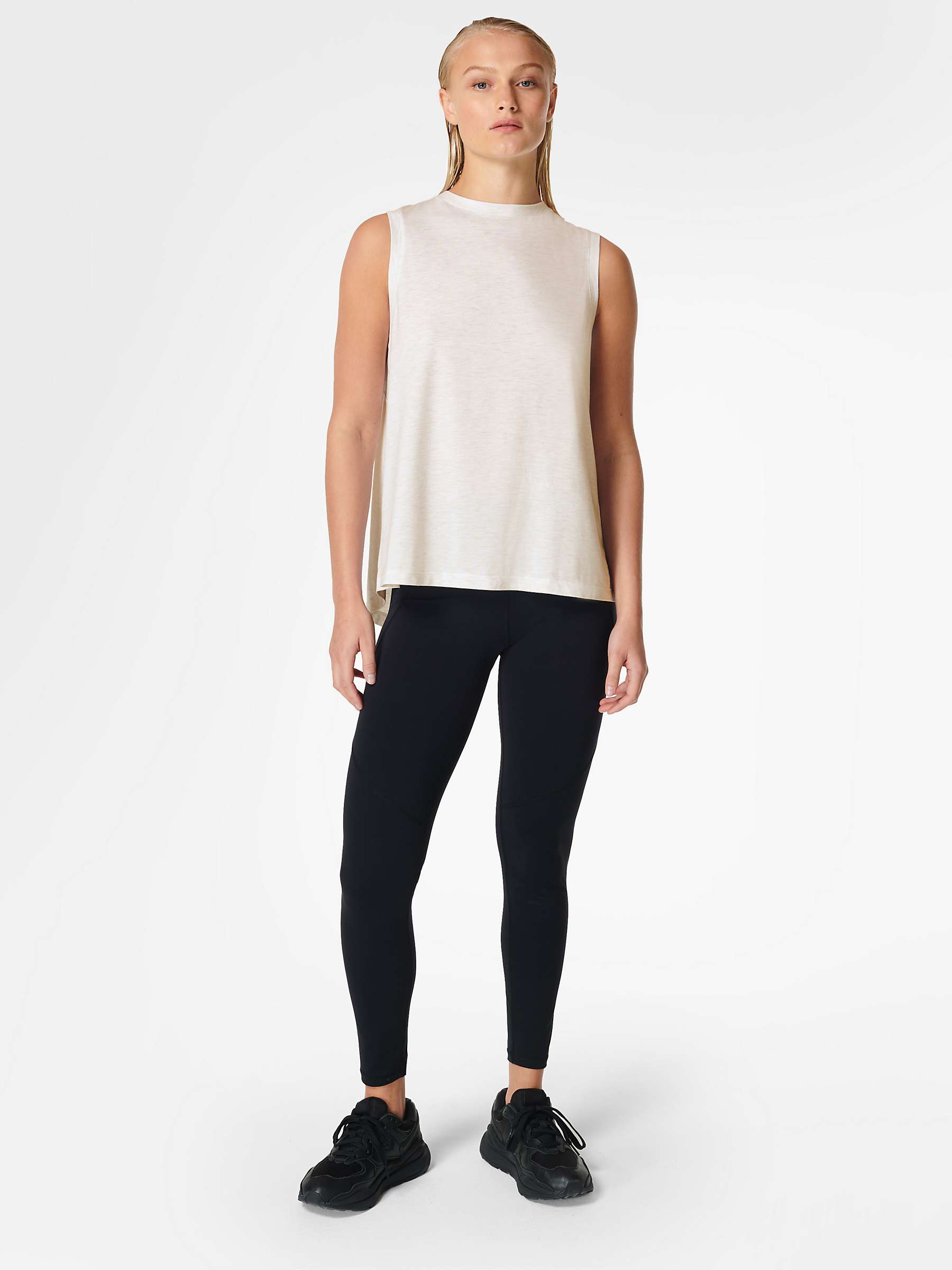 Sweaty Betty Focus Training Tank Top, Lily White at John Lewis & Partners