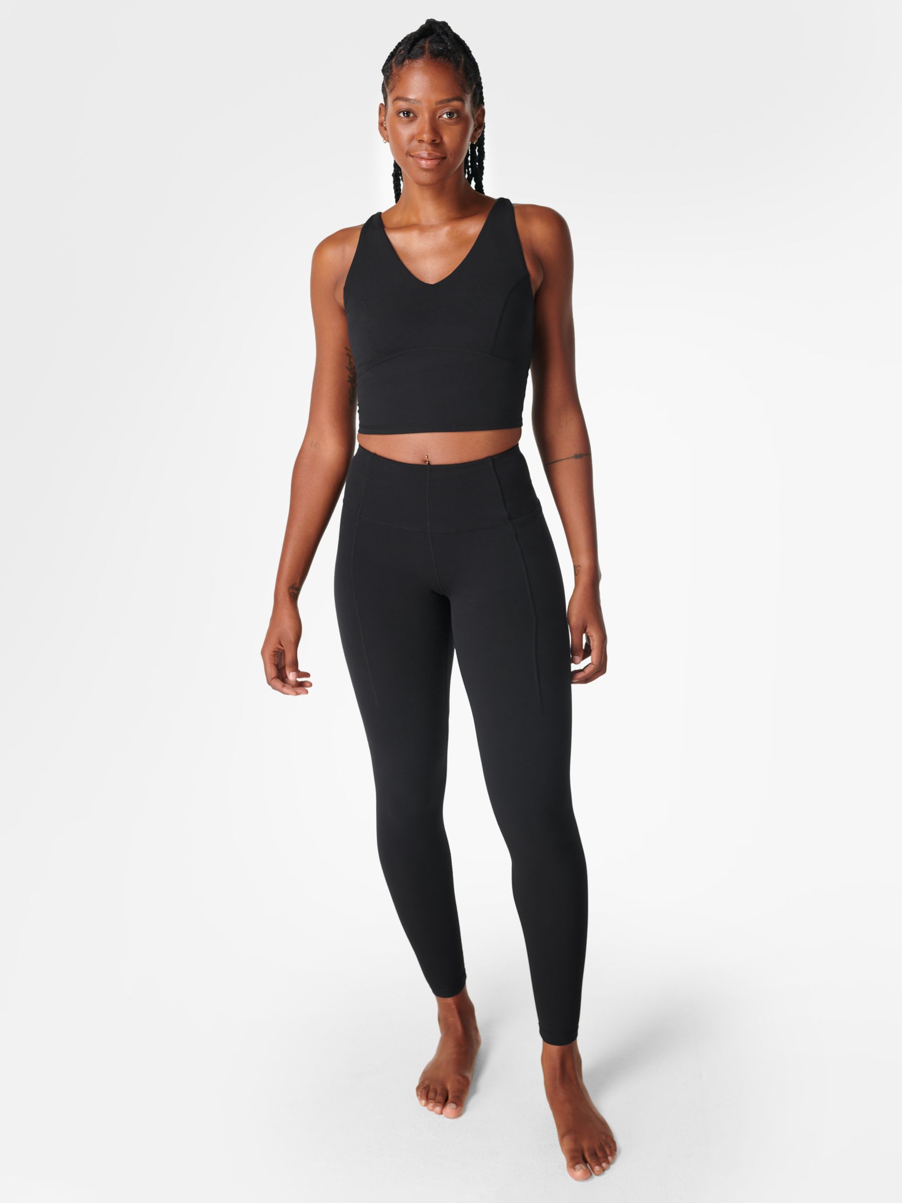 Sweaty Betty Super Soft Strappy Back Workout Tank Top, Black at John ...