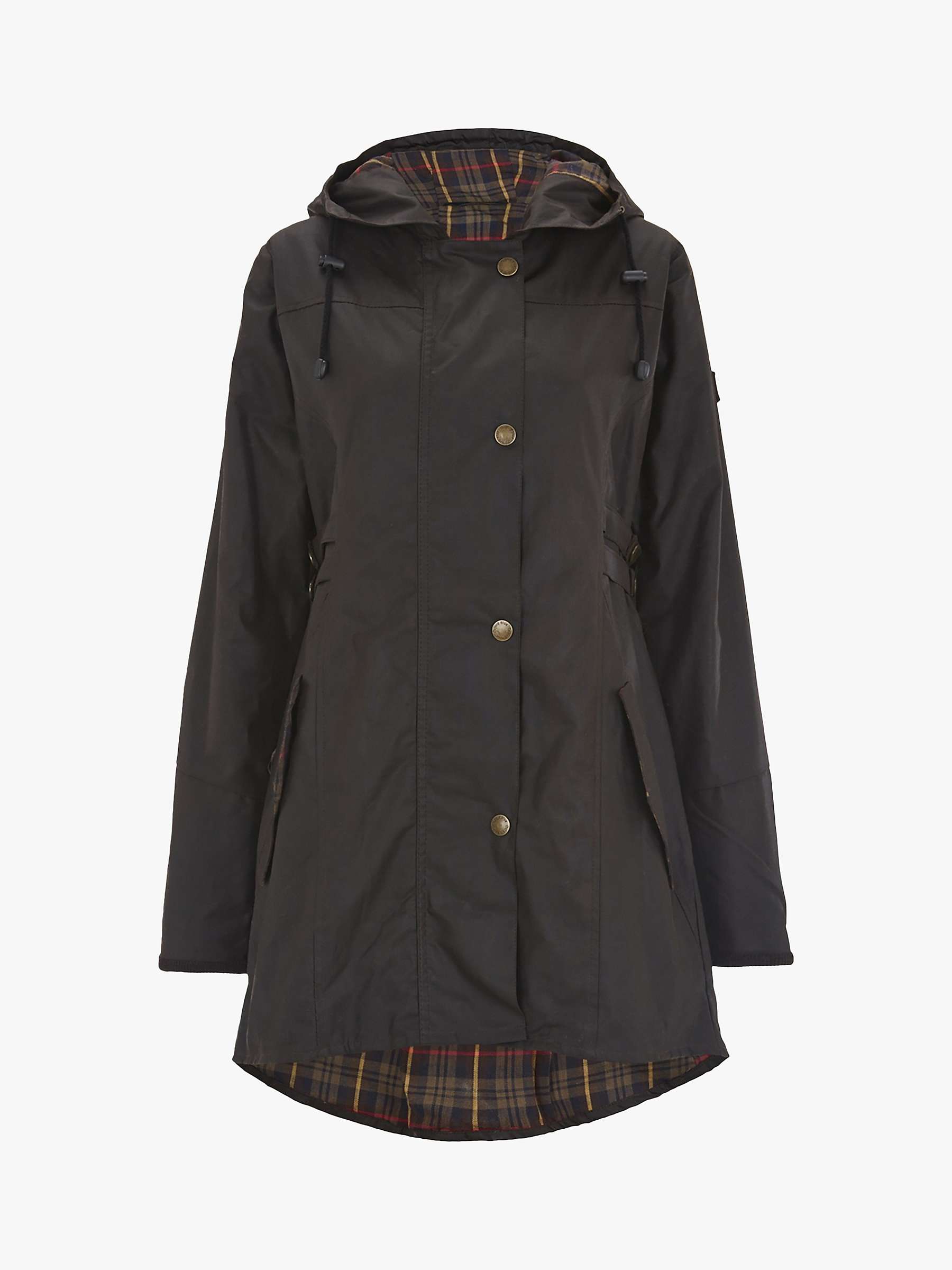 Buy Celtic & Co. Waxed Cotton Riding Coat, Dark Brown Online at johnlewis.com