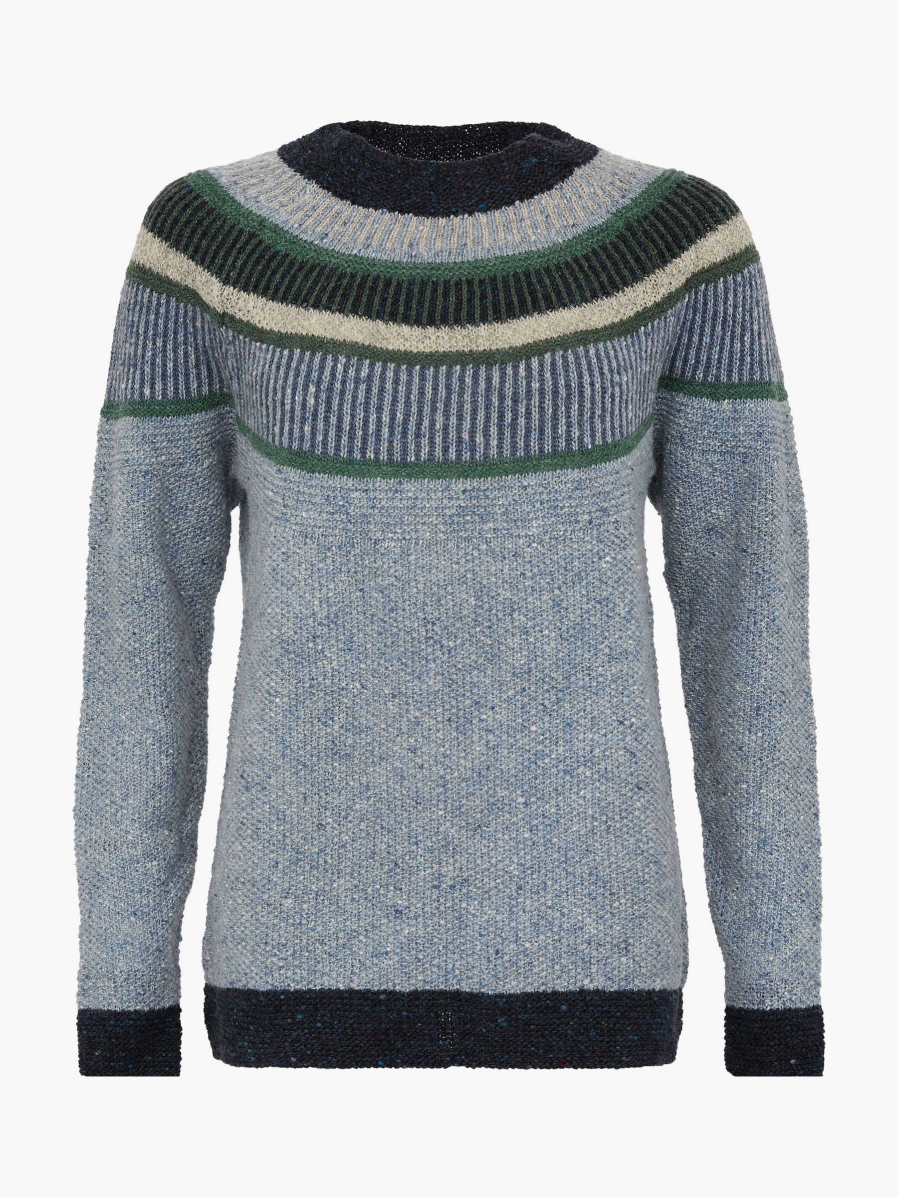 Celtic & Co. Statement Donegal Jumper, Vintage Blue at John Lewis ...