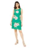 Yumi Floral Print Sleeveless Shift Dress, Green