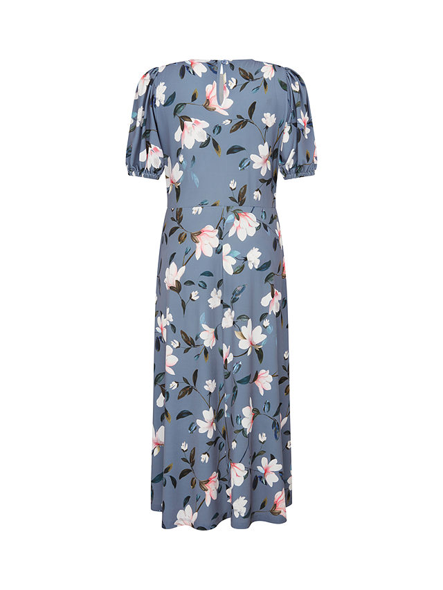 Finery Mya Floral Jersey Midi Dress, Blue/Multi, 8