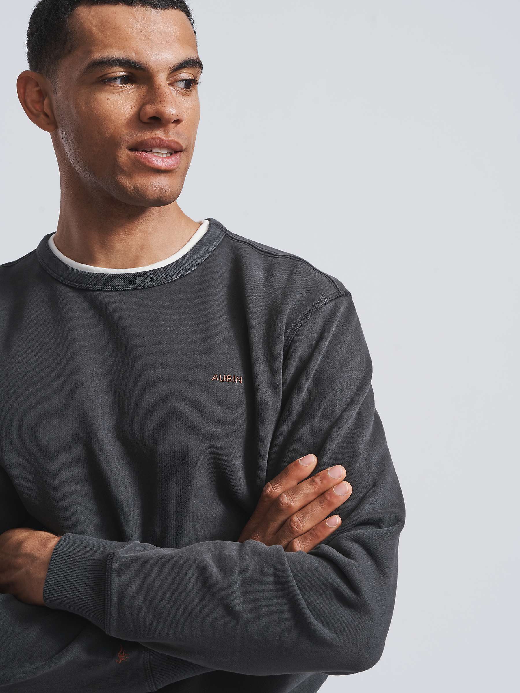 Buy Aubin Vestry Crew Neck Cotton Sweatshirt Online at johnlewis.com