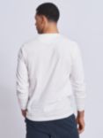 Aubin Buttermere Long Sleeve Cotton Logo T-Shirt, White
